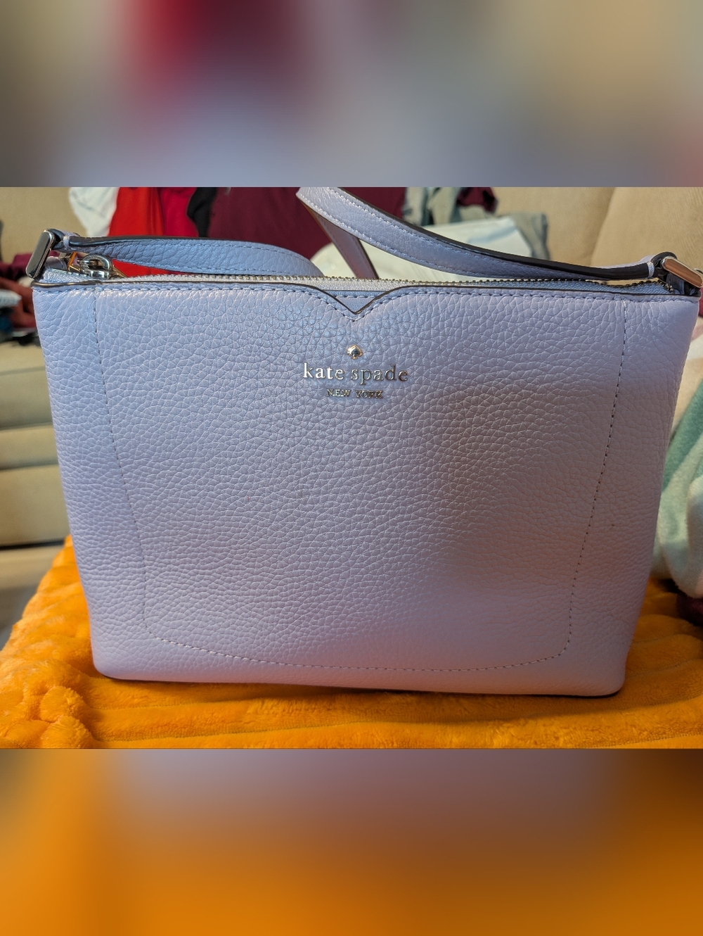 kate spade Lilac Pebbled Leather Crossbody Bag